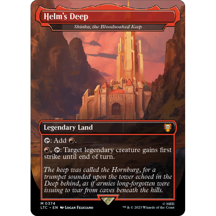 Magic: The Gathering Helm's Deep - Shinka, the Bloodsoaked Keep (Borderless) (374) Lightly Played Foil