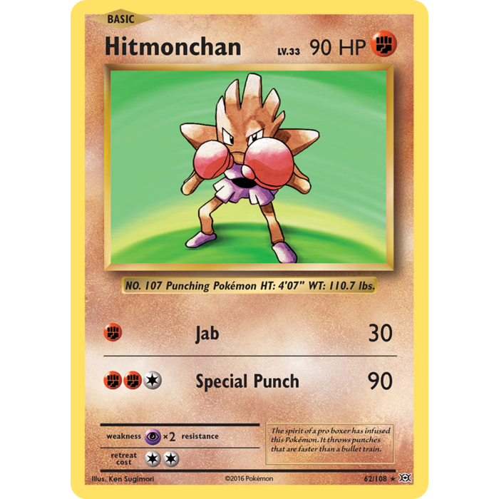 Pokemon Hitmonchan (062) Lightly Played Holofoil