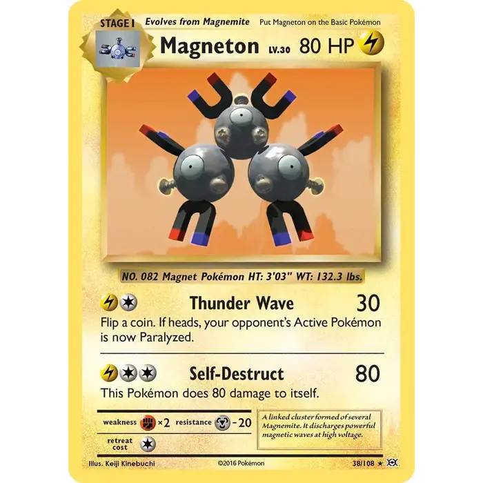 Pokemon Magneton (038) Lightly Played Holofoil