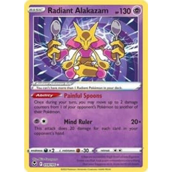 Pokemon Radiant Alakazam (059) Lightly Played Holofoil