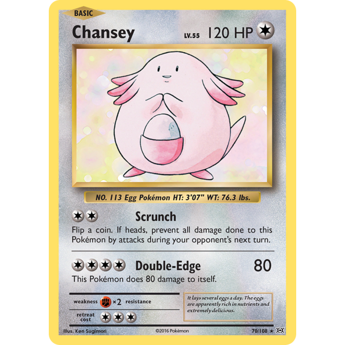 Pokemon Chansey (070) Lighlty Played Reverse Holofoil