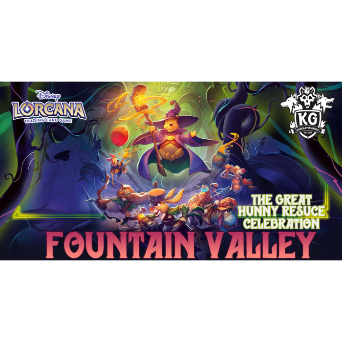 Disney Lorcana 10/04/26 Fountain Valley Lorcana The Great Hunny Rescue Celebration Infinity Constructed Sunday 12 PM