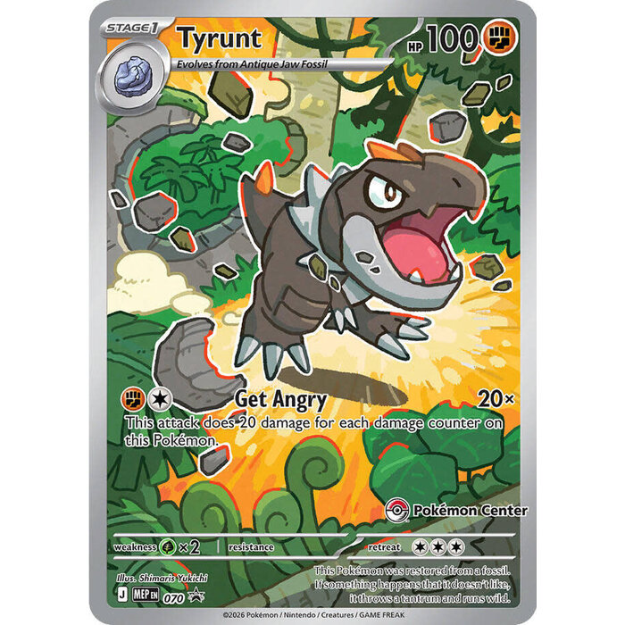 Pokemon Tyrunt (Pokemon Center Exclusive) (070) Damaged Holofoil