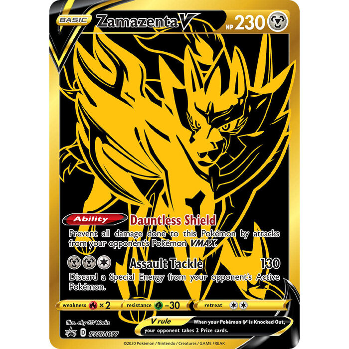 Pokemon Zamazenta V (SWSH077) Lightly Played Holofoil