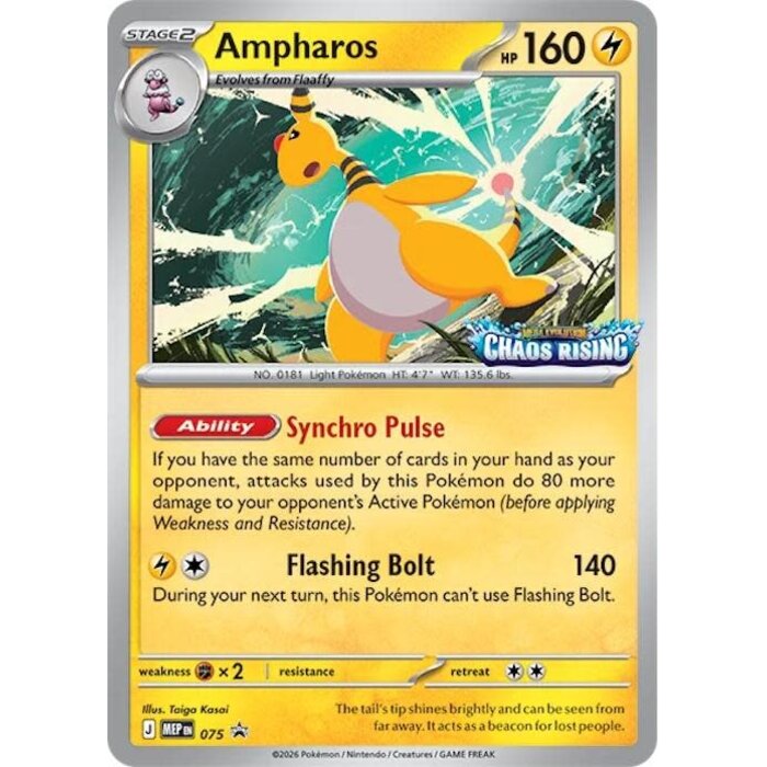 Pokemon Ampharos (075) Near Mint Holofoil