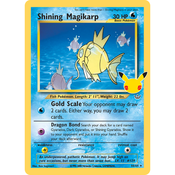 Pokemon Shining Magikarp (066) Lightly Played Holofoil