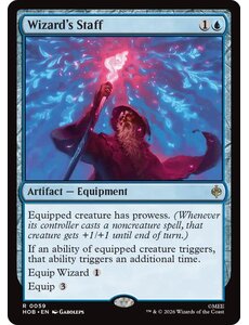 Magic: The Gathering Wizard's Staff (059) Lightly Played Foil