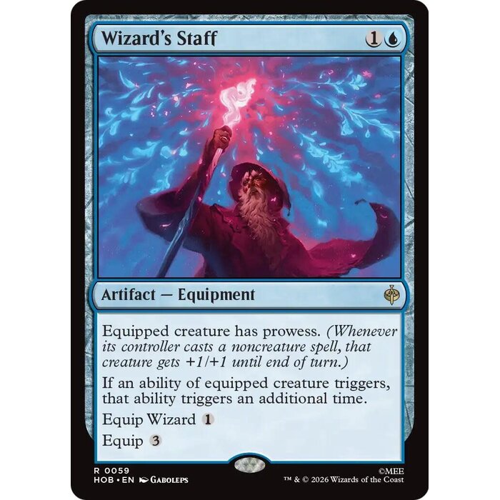 Magic: The Gathering Wizard's Staff (059) Lightly Played Foil