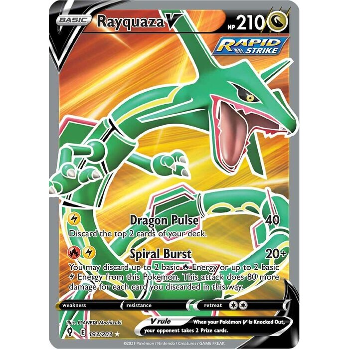 Pokemon Rayquaza V (Full Art) (193) Near Mint Holofoil