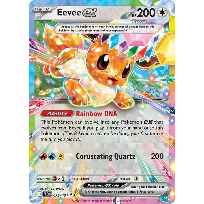 Pokemon Eevee ex (075) Lightly Played Holofoil