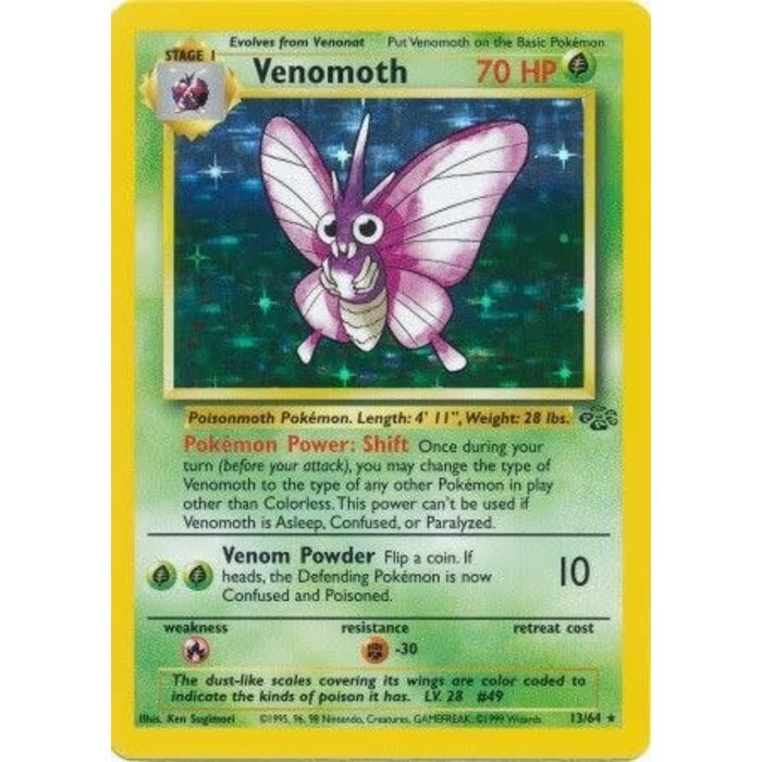 Pokemon Venomoth (013) UNL Damaged Holofoil