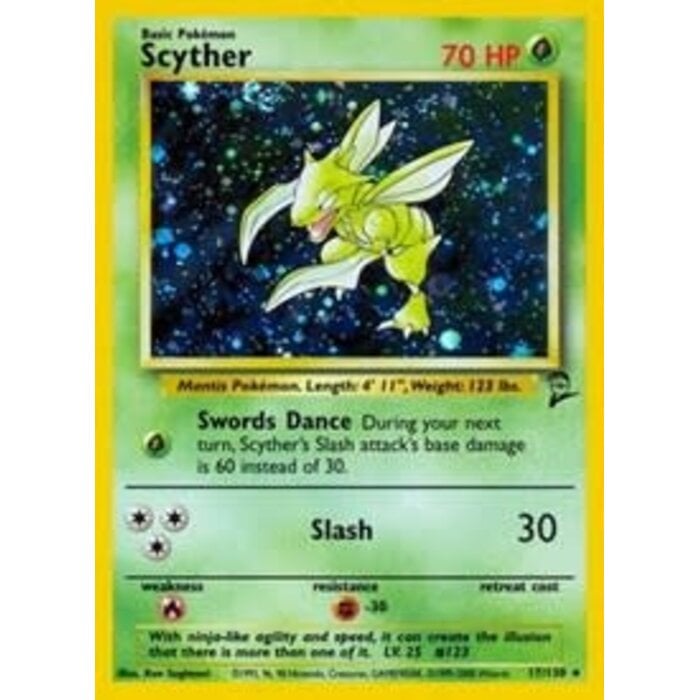 Pokemon Scyther (017) Moderately Played Holofoil