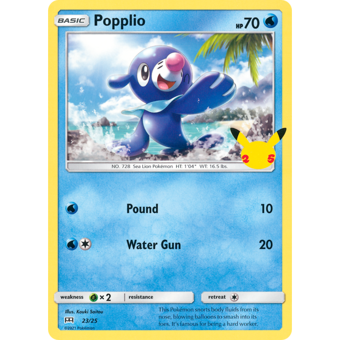 Pokemon Popplio (023) Lightly Played Holofoil
