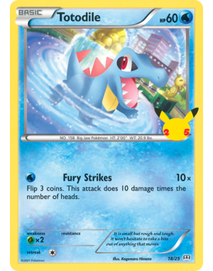 Pokemon Totodile (018) Lightly Played Holofoil