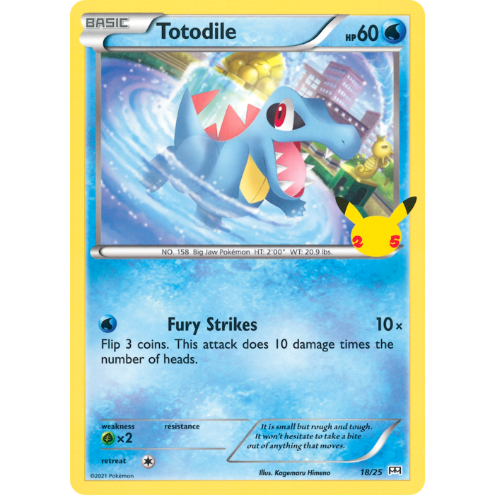 Pokemon Totodile (018) Lightly Played Holofoil