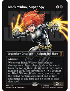 Magic: The Gathering Black Widow, Super Spy (Borderless) (364) Lightly Played