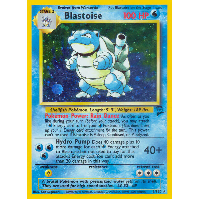 Pokemon Blastoise (002) Lightly Played Holofoil
