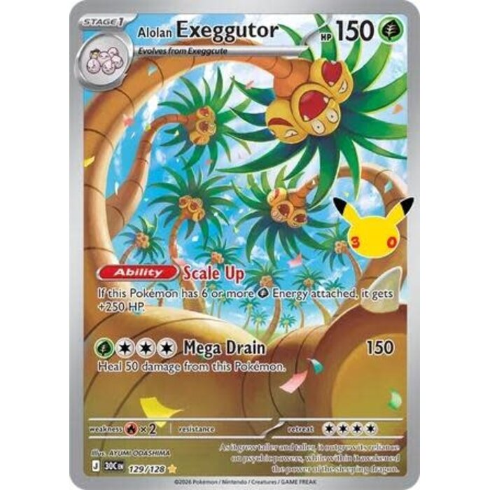 Pokemon Alolan Exeggutor (129) Lightly Played Holofoil
