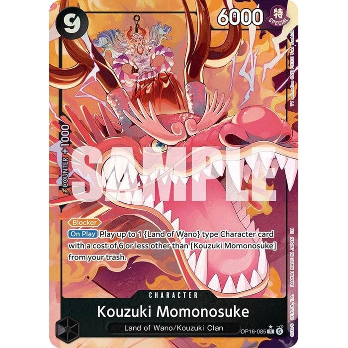 Bandai Kouzuki Momonosuke (Alternate Art) (OP16-085) Near Mint Foil