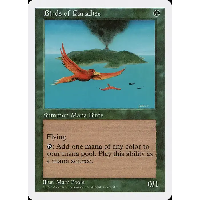 Magic: The Gathering Birds of Paradise (4th ED) Heavily Played