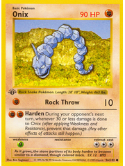 Pokemon Onix (Shadowless) (056) 1st Damaged