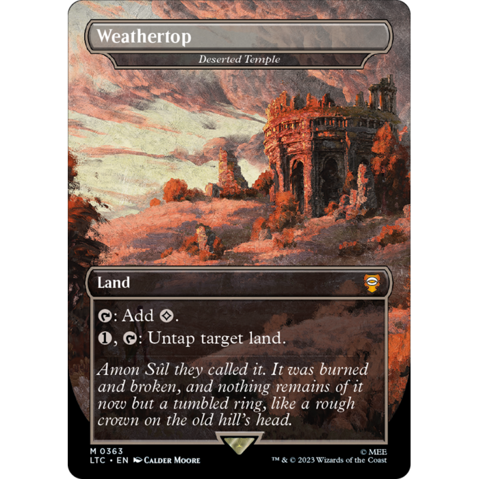 Magic: The Gathering Weathertop - Deserted Temple (363) Lightly Played Foil