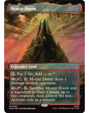 Magic: The Gathering Mount Doom (Borderless) (Surge Foil) (090) Lightly Played Foil