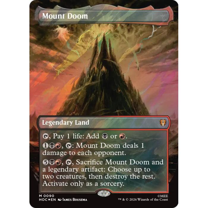 Magic: The Gathering Mount Doom (Borderless) (Surge Foil) (090) Lightly Played Foil