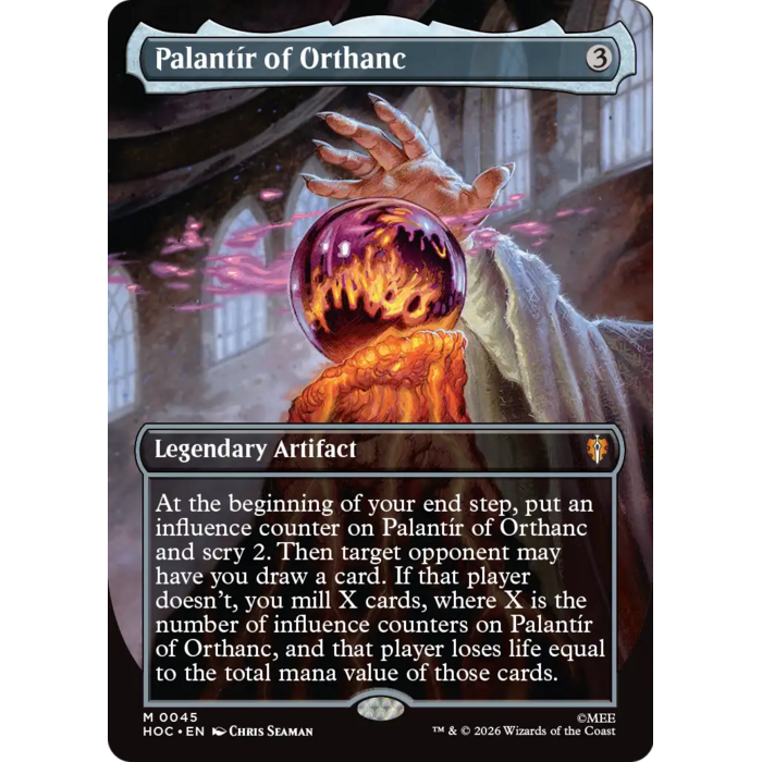 Magic: The Gathering Palantir of Orthanc (Borderless) (045) Lightly Played Foil