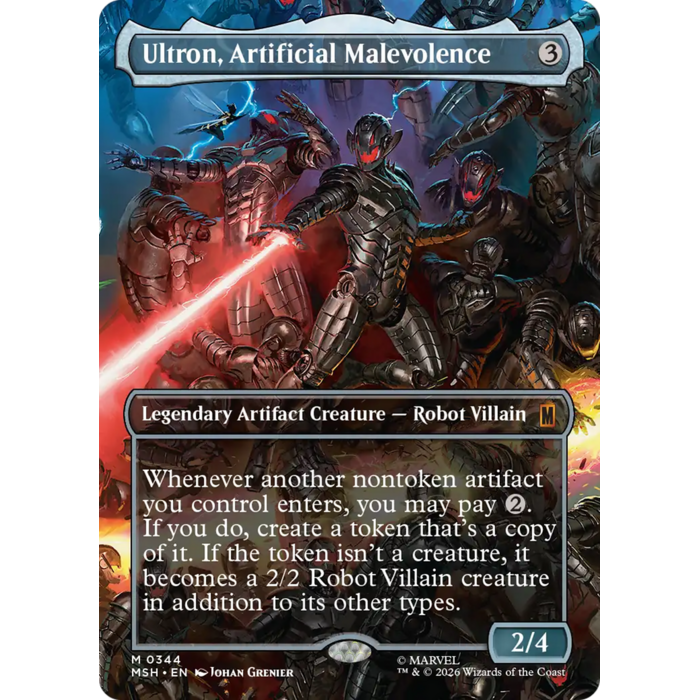 Magic: The Gathering Ultron, Artificial Malevolence (Borderless) (344) Near Mint