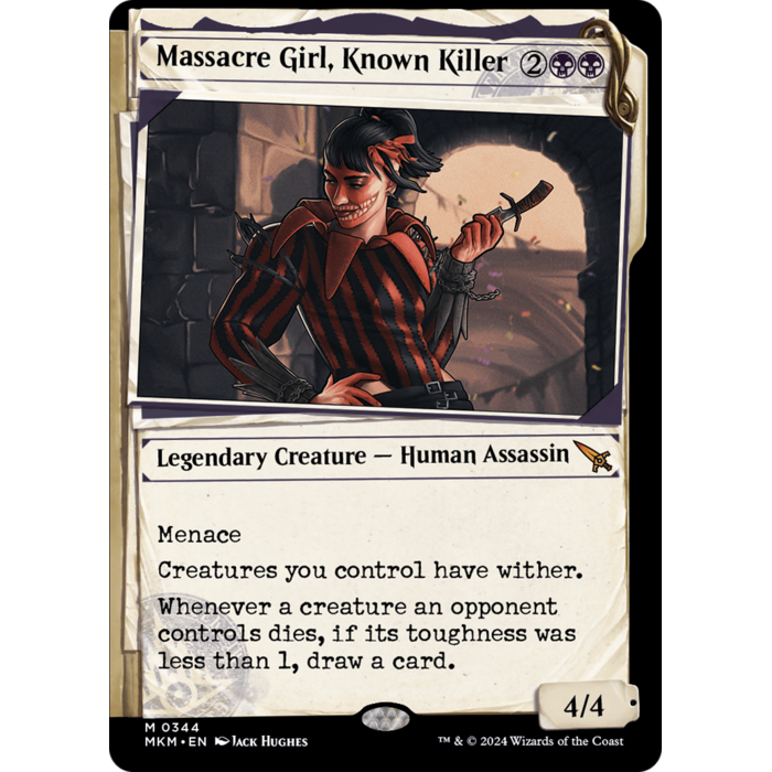 Magic: The Gathering Massacre Girl, Known Killer (Showcase) (344) Lightly Played Foil