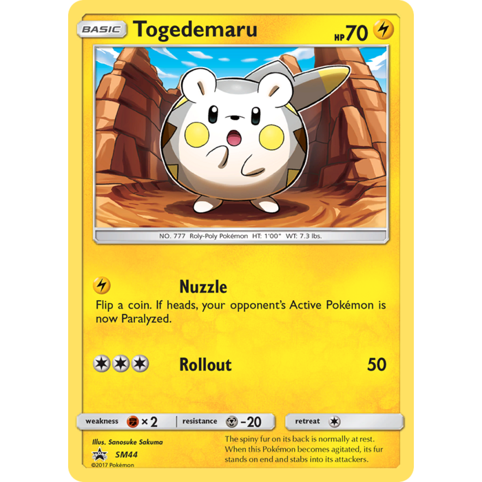 Pokemon Togedemaru (SM44) Lightly Played Holofoil