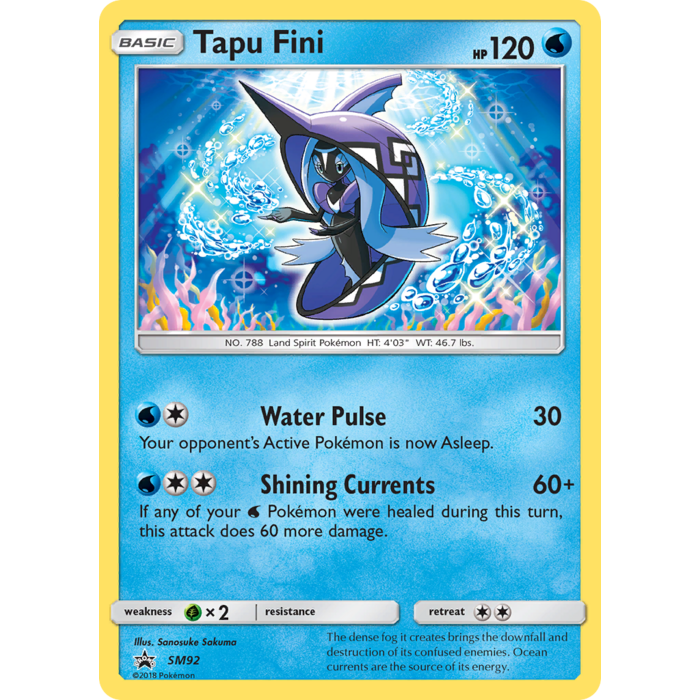 Pokemon Tapu Fini (SM92) Lightly Played Holofoil