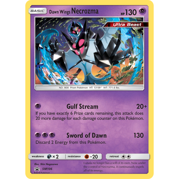 Pokemon Dawn Wings Necrozma (SM106) Lightly Played Holofoil