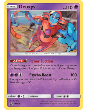 Pokemon Deoxys (SM164) Damaged Holofoil