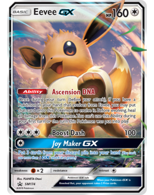 Pokemon Eevee GX (SM174) Moderately Played Holofoil