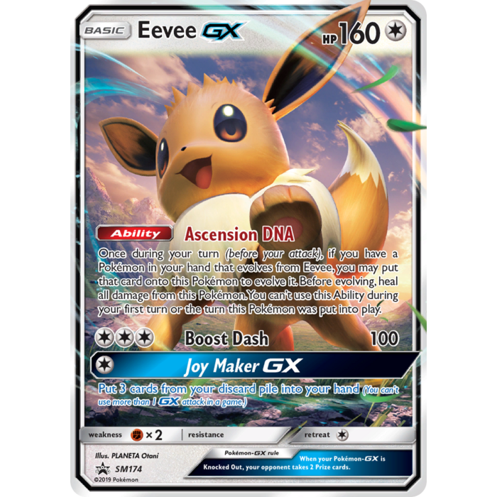 Pokemon Eevee GX (SM174) Moderately Played Holofoil