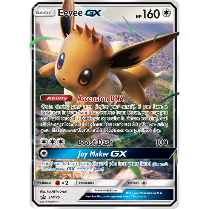 Pokemon Eevee GX (SM175) Moderately Played Holofoil