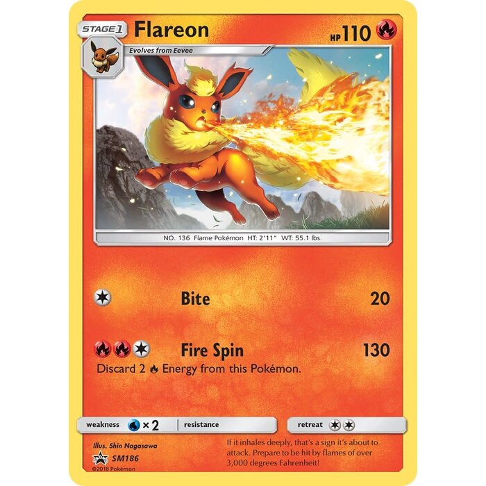 Pokemon Flareon (Let's Play, Eevee!) (SM186) Lightly Played