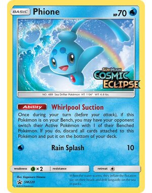 Pokemon Phione (Prerelease) (SM220) Lightly Played Holofoil
