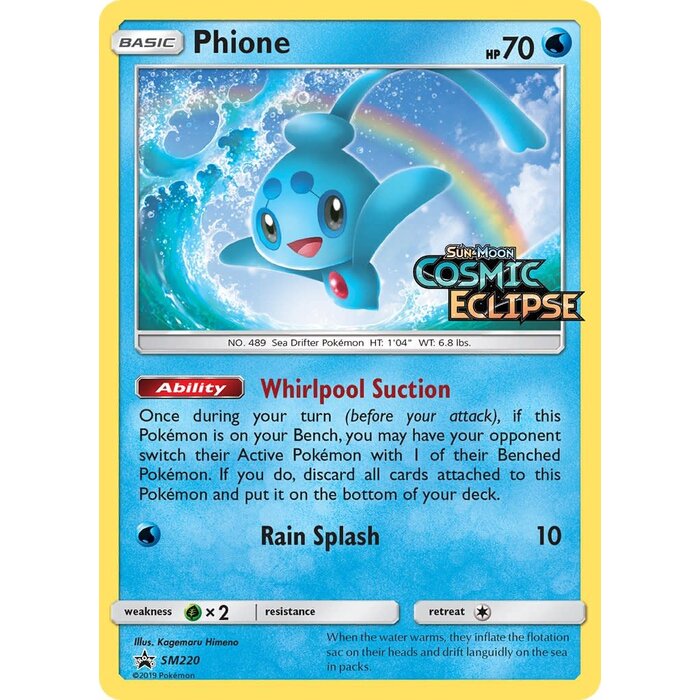 Pokemon Phione (Prerelease) (SM220) Lightly Played Holofoil