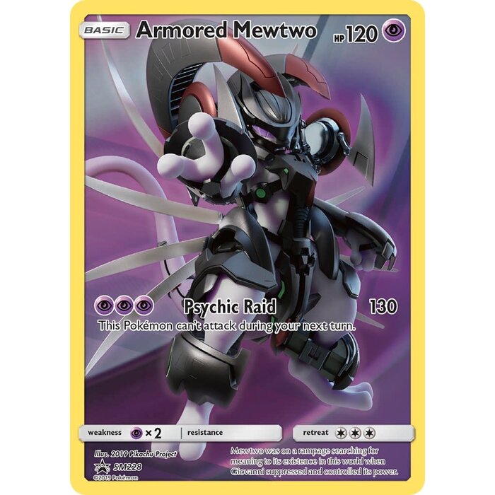 Pokemon Armored Mewtwo (SM228) Lightly Played Holofoil