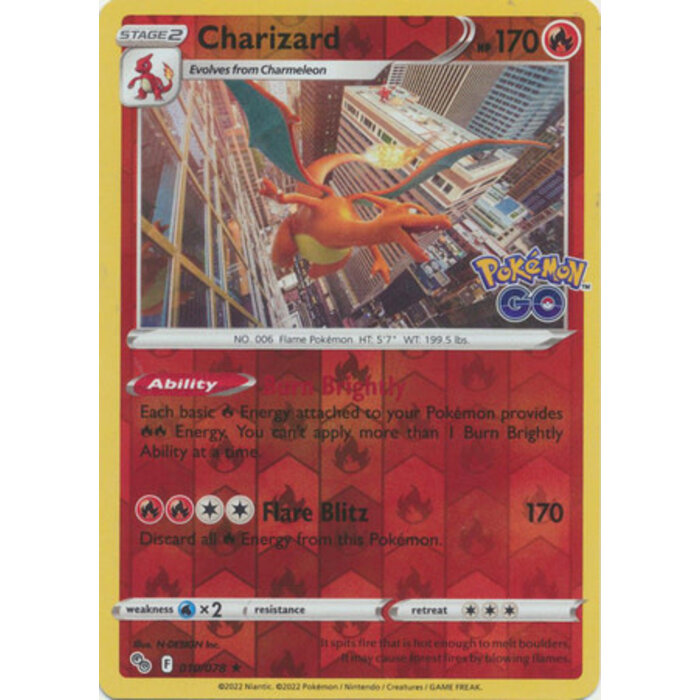 Pokemon Charizard (010) Lightly Played Reverse Holofoil