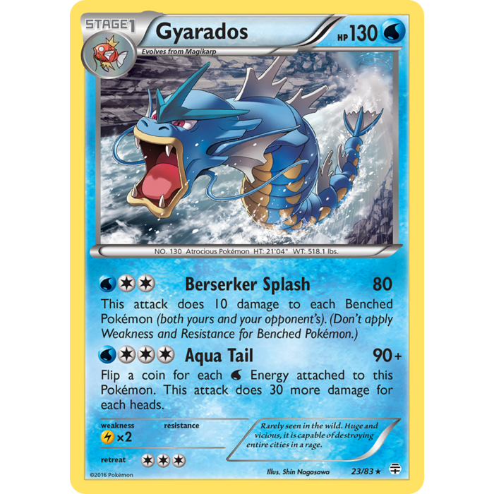 Pokemon Gyarados (023) Lightly Played Reverse Holofoil