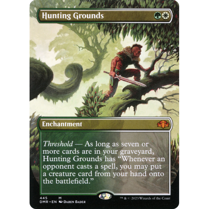 Magic: The Gathering Hunting Grounds (Borderless) (445) Lightly Played Foil