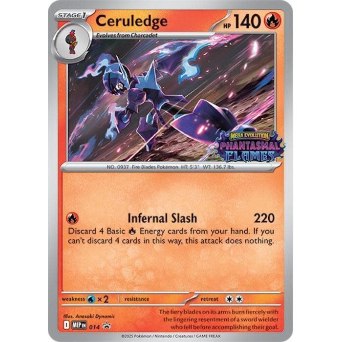 Pokemon Ceruledge (Prerelease) (014) Lightly Played Holofoil