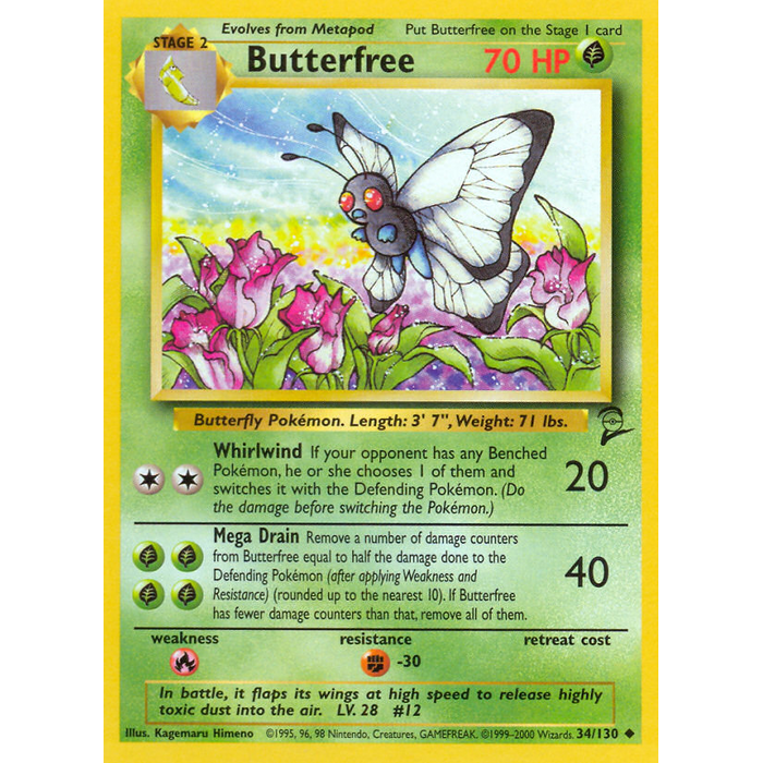 Pokemon Butterfree (034) Lightly Played