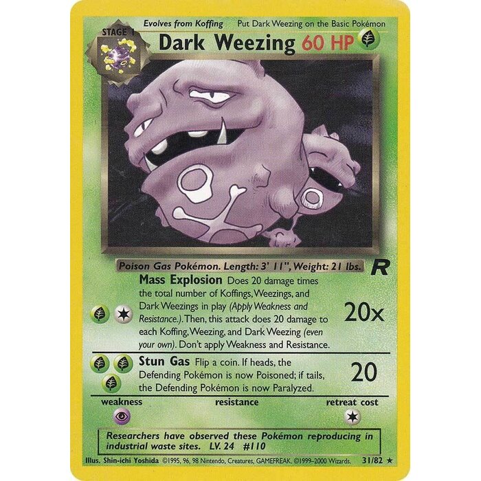 Pokemon Dark Weezing (031) UNL Lightly Played