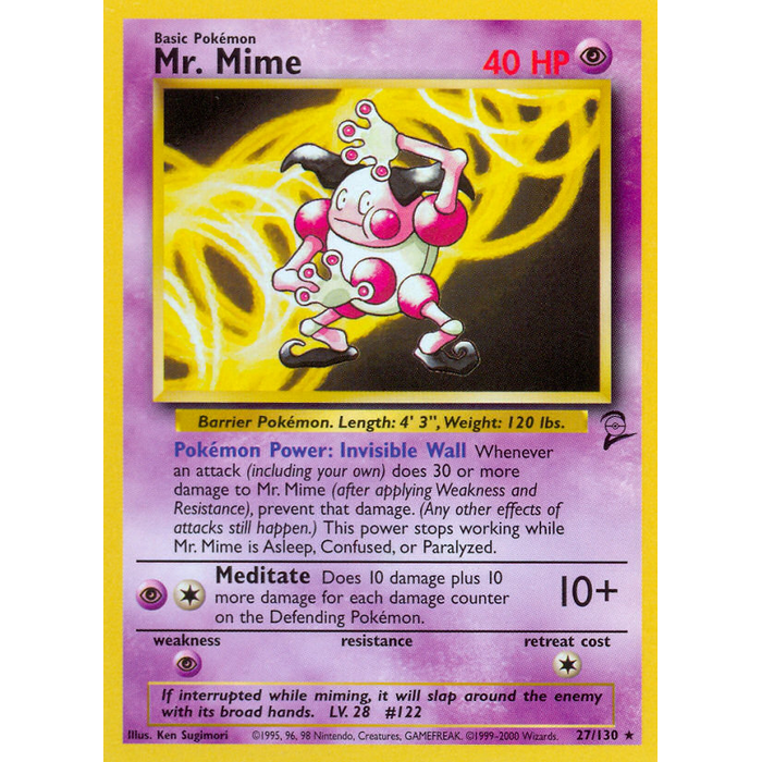 Pokemon Mr. Mime (027) Lightly Played