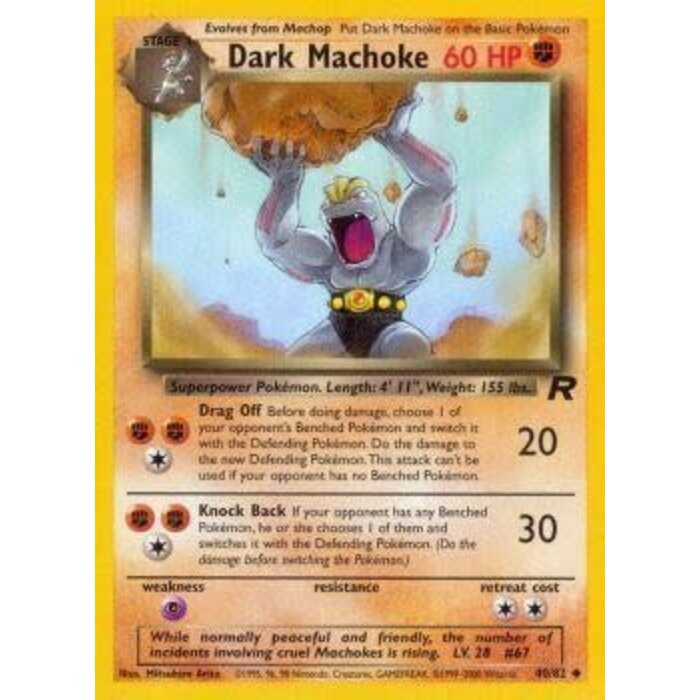 Pokemon Dark Machoke (040) UNL Lightly Played
